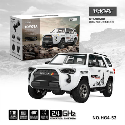 HG4-52 TRASPED 1/18 2.4G 4WD RC Car for TOYOTA 4RUNNER Rock Crawler LED Light Simulated Sound Off-Road Climbing Truck RTR Full Proportional Models Toys...